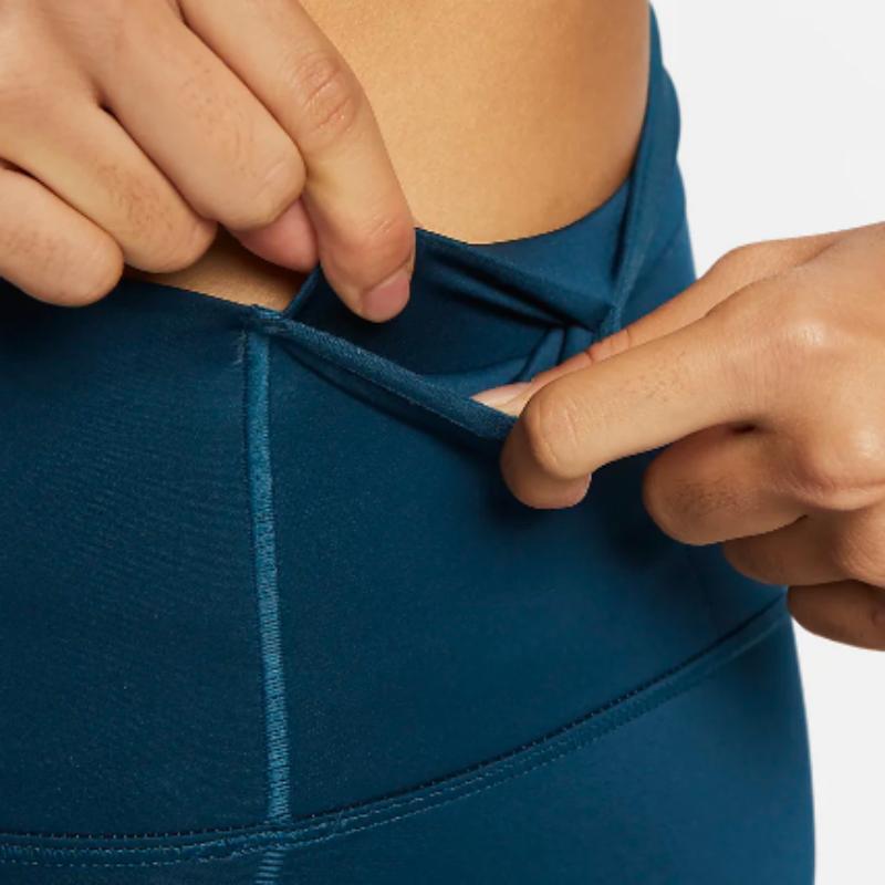 New Nike Nike Go SS23 Athletic Trousers Women's Embroidered Straw Blue DQ5673-460