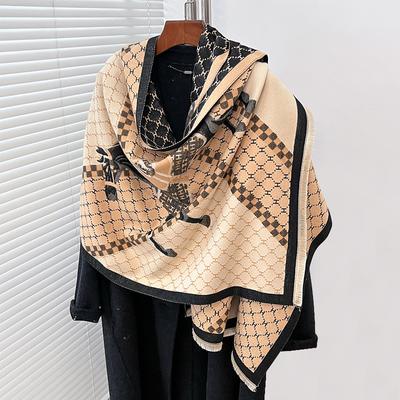 Podzimní a zimní dámská imitace kašmírové termošály zvířecí H kočár elegantní termošála klimatizace šála