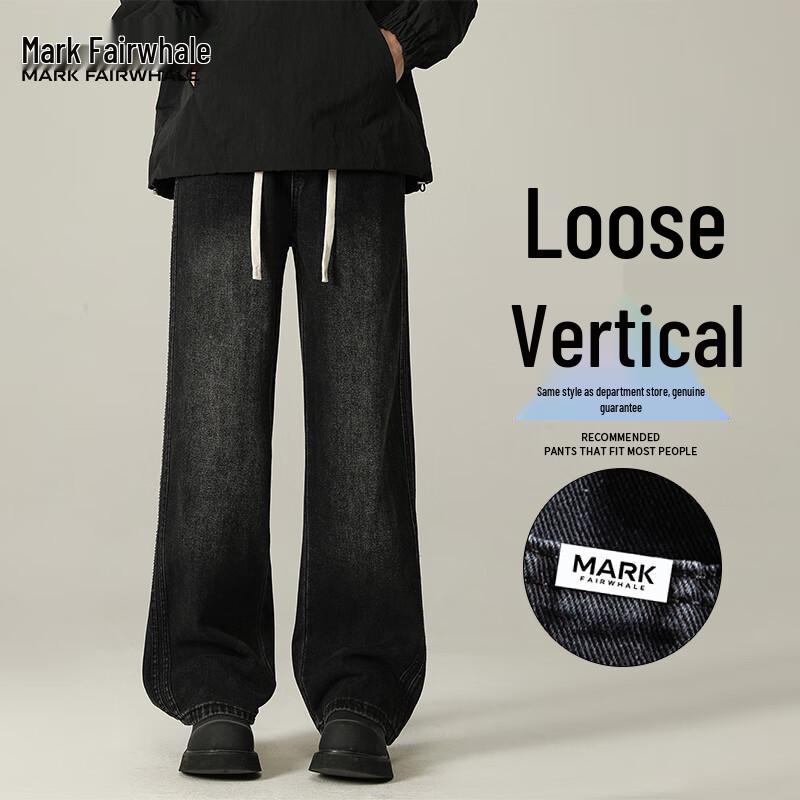 Mark Fairwhale Men's 2025 American High Street Washed Loose Straight Jeans