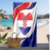 Chorwacja Piłka Nożna Nadruk Ręcznik Plażowy Szybkoschnący Super Chłonny Miękki Ręcznik Kąpielowy do Pływania Plaży Podróży Wentylator Pamiątka Prezent