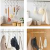 4Pcs S Shape Door Behind Hook Kitchen Bathroom Stainless Steel Multi-Purpose Hooks Hanging Holder Home Storage Tools