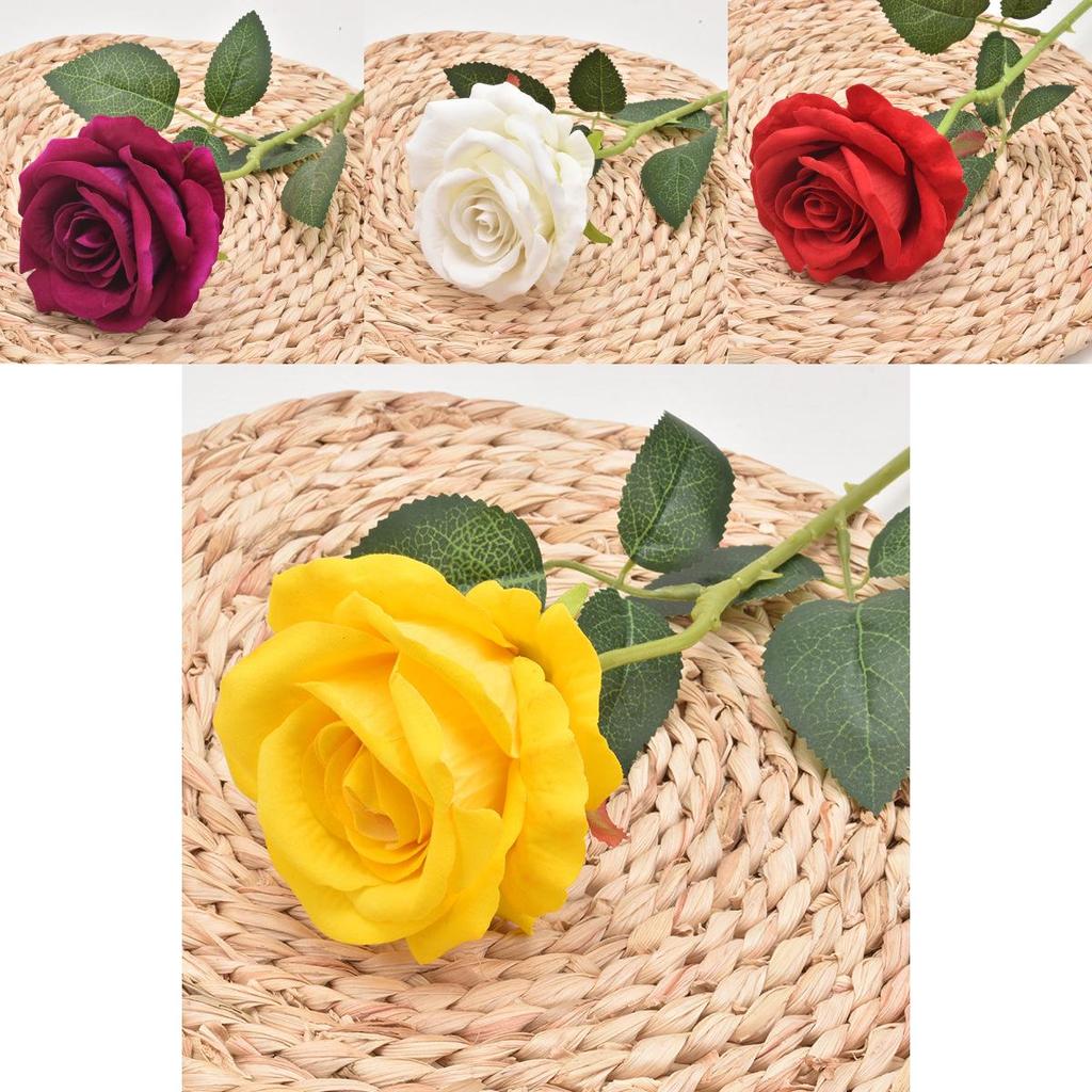Silk Rose Fake Flower Bouquet For Outdoor Decor And Special Occasion Gifts