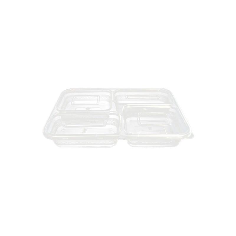 Disposable 4-Compartment Microwaveable Food Containers