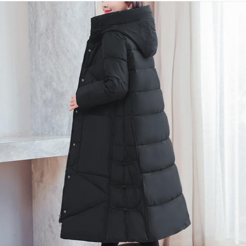 Cotton-padded Women's Literary and Artistic Retro Loose Large Size Ethnic Style Long Thick Coat