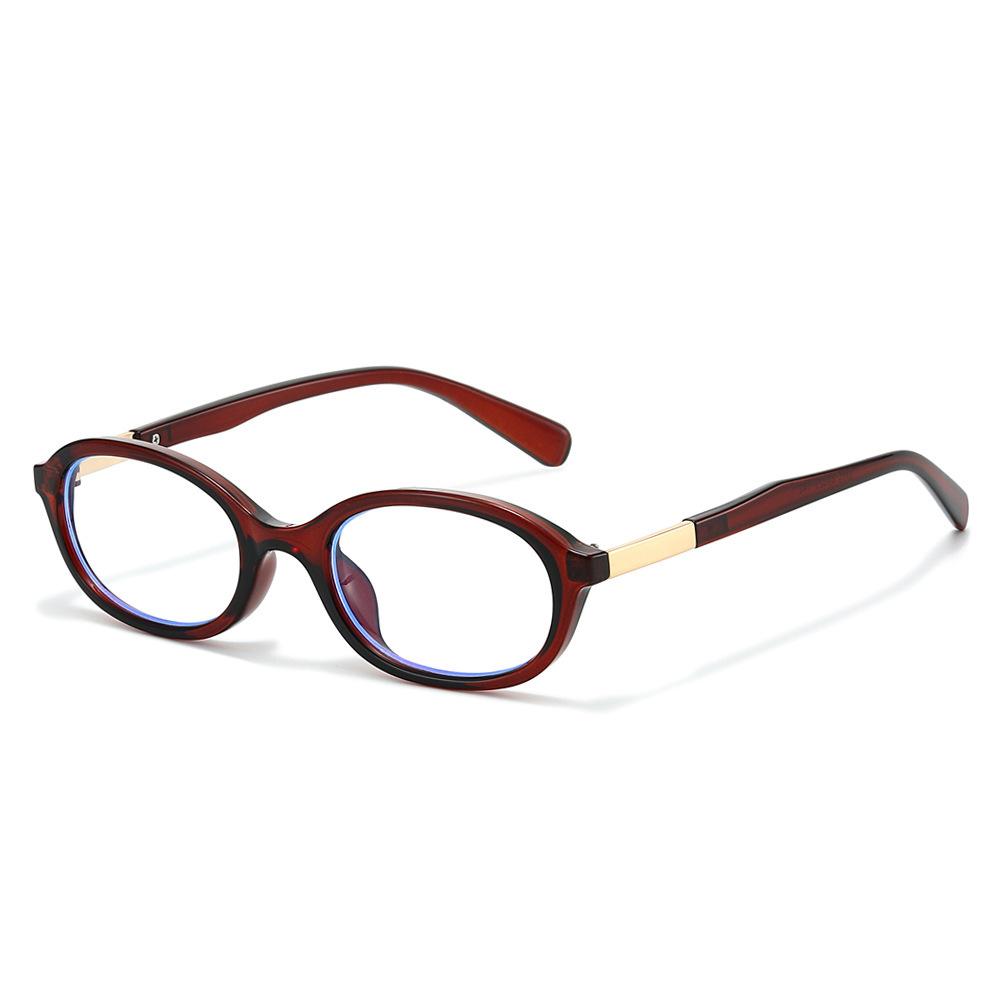 Ultra-Light Oval Flat Glasses Female Harajuku Myopia Glasses Frame, Trendy Male Literary Glasses Frame Personality