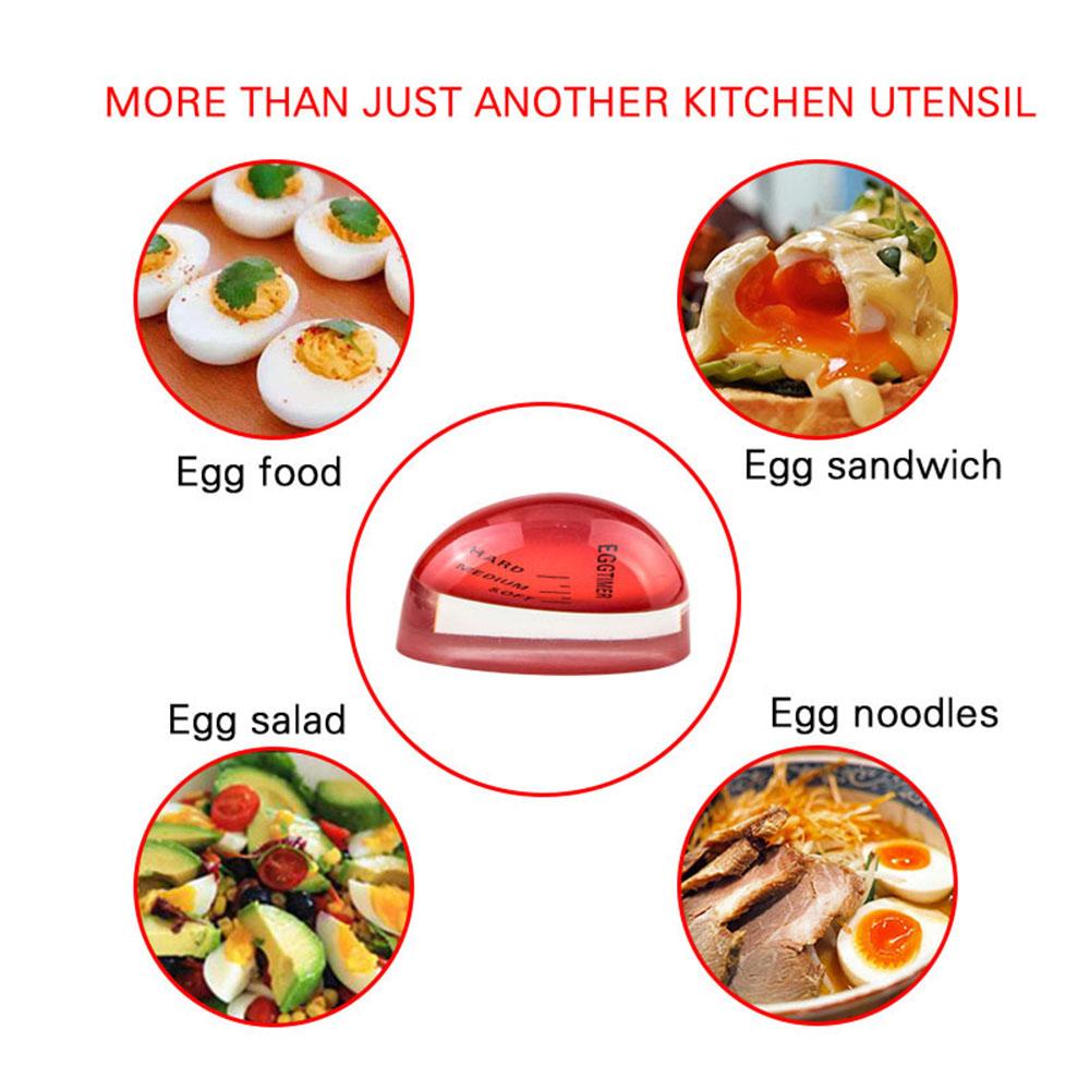 2 PCS Cute Resin Egg Timer - Color Changing Boiled Egg Cooker Kitchen Tool