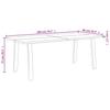 Dining Table 200x90x75 Cm Solid Acacia Wood