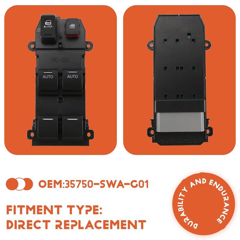 A65P-35750-SWA-G01 Car Accessories For Honda CRV 2008-2011 Left Front Electric Power Window Control Switch Regulator LHD