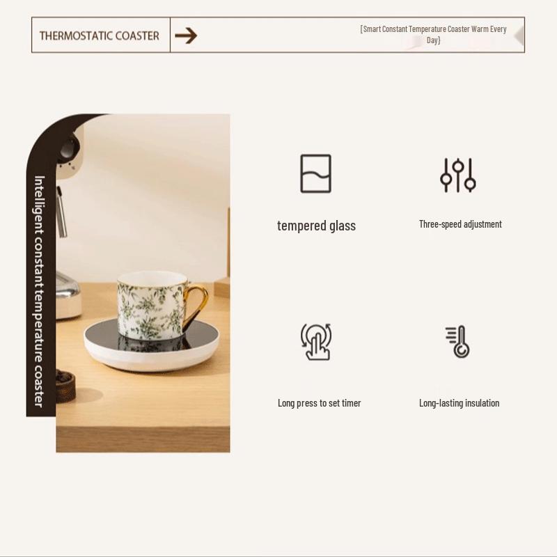PAKCHOICE Digital Smart Thermostatic Heating Coaster