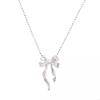 Silver Bow Locket Necklace for Women, Elegant Choker Chain, Cute Romantic Gift Idea for Her, Anniversary Valentine's Day Present