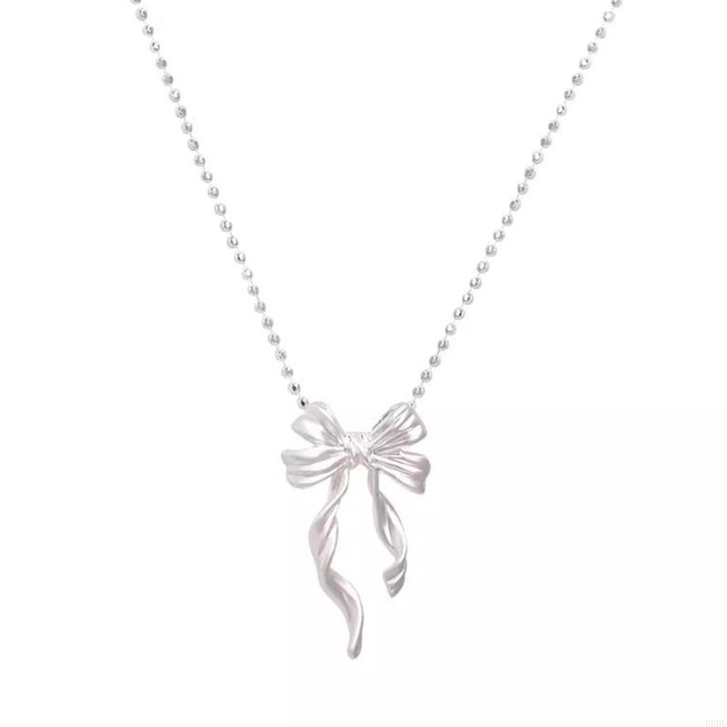 Silver Bow Locket Necklace for Women, Elegant Choker Chain, Cute Romantic Gift Idea for Her, Anniversary Valentine's Day Present