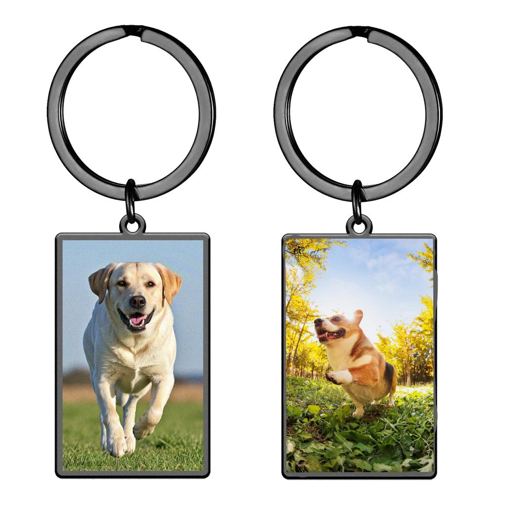 Amaxer Custom Keychain Double Sided Personalized Picture Text Keychains Engraving Photo Key chains Gifts for Women Boyfriend