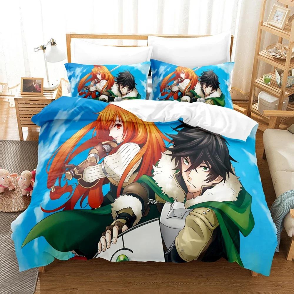 3D Printed The Rising of the Shield Hero Bedding Set Duvet Cover Double Twin Full Queen King Adult Kids Bedclothes Quilt Cover Tool