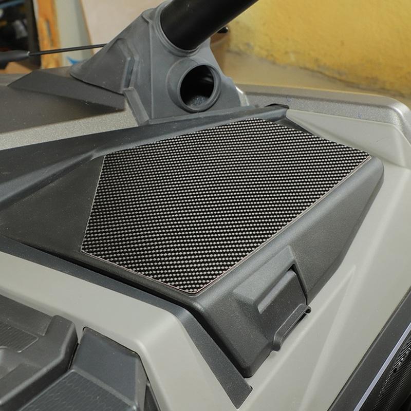 Carbon Fiber Co-Pilot Storage Box Mat Trim Decorative Sticker For Polaris RZR PRO XP Ultimate  -A87Q