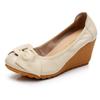 100% Genuine Leather High Heels Women Wedge Shoes Casual Woman Shoes Elegant Ladies Wedges Soft Comfortable Female Footwear