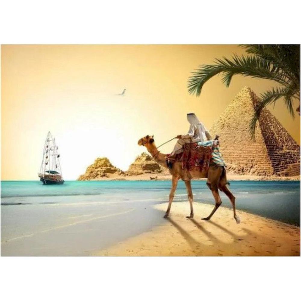 5d Diy Diamond Embroidery Seaside Full Round Diamond Painting Kits Beach Landscape Mosaic Rhinestone Puzzle Decoration