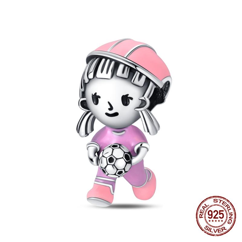 Fit Charms Fororiginal Bracelet Diy Pink Ponytail Little Girl Boycopper Jewelry Making For Women Giftnew