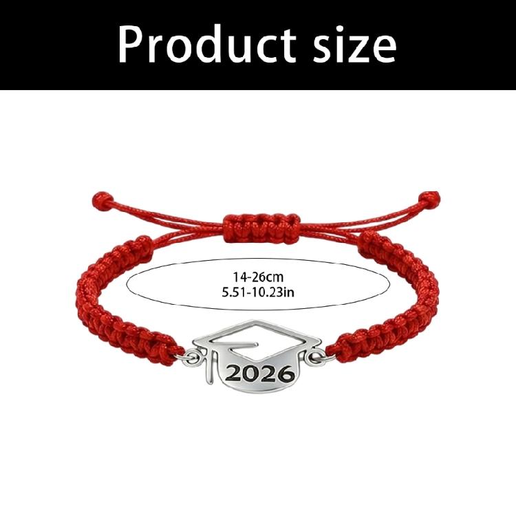 Trendy Flat Knot Friendship Bracelet With 2026 Graduate Theme Graduation Wristband For Schoolmates And Special Occasions