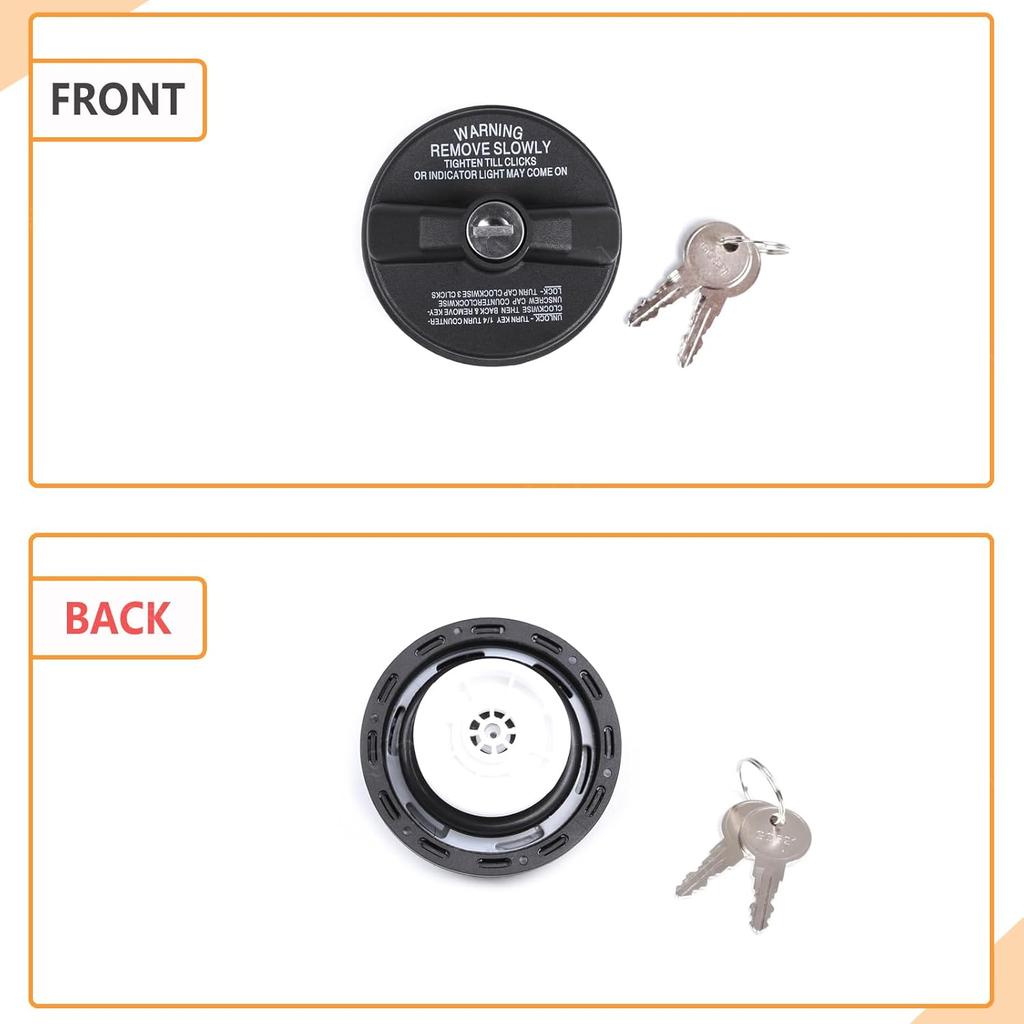 Aunginsy Fuel Tank Cap Replacement Anti-theft Lock Cap Compatible with Nissan Frontier 2021-2025 Car Door Fuel Tank Cover W/Lock Gas Cap Tank Trim