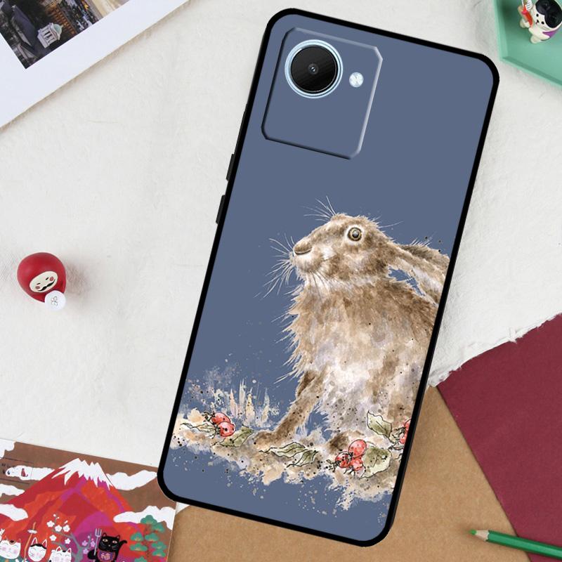 Rabbit For Realme 13 Pro Plus 14 12 10 11 GT 6 5 6T GT7 Pro C51 C21Y C25S C75 C67 C61 C53 C55 Case
