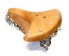 Retro Showa Era Practical Bicycle Saddle, Vintage Reproduction, Dust Cover Included (Natural)