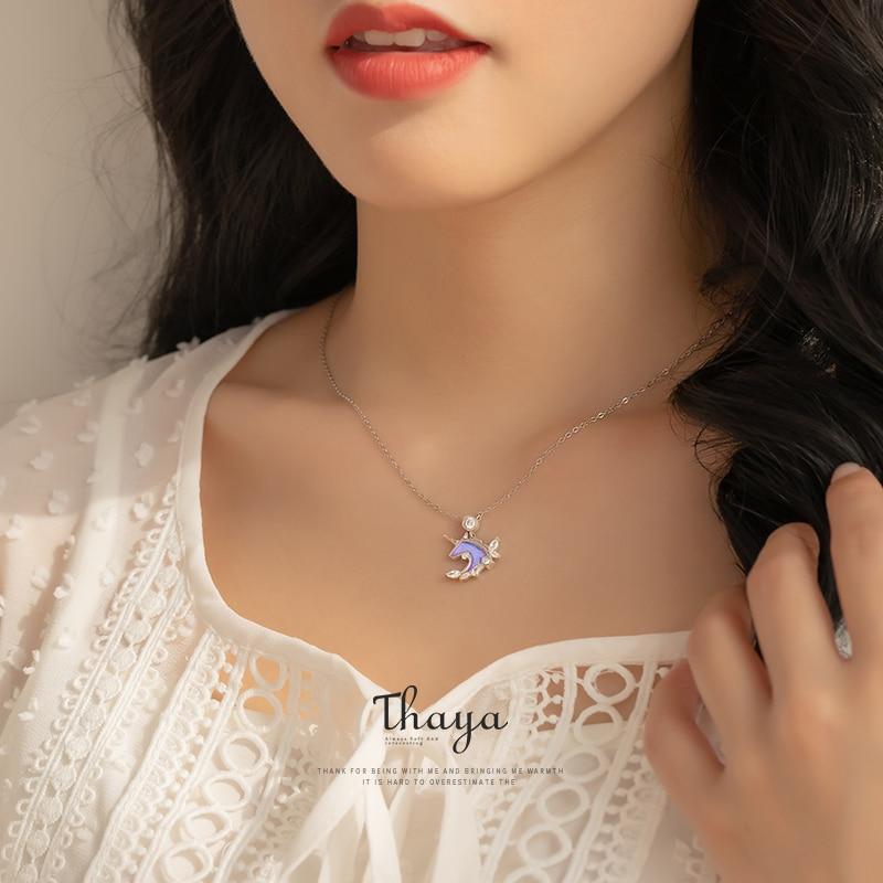 Thaya Design S925 Silver Jewelry Pendant Necklace Unicorn Necklace for Women Authentic 925 Sterling Silver Fine Jewelry Gift