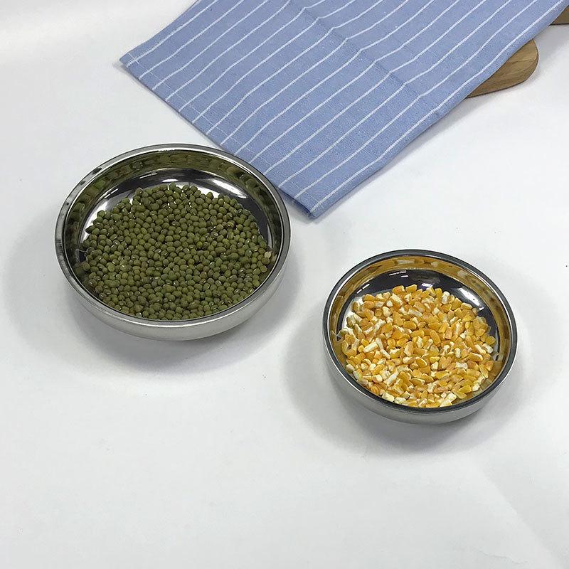 Stainless Steel Double-Layer Sauce and Snack Dish