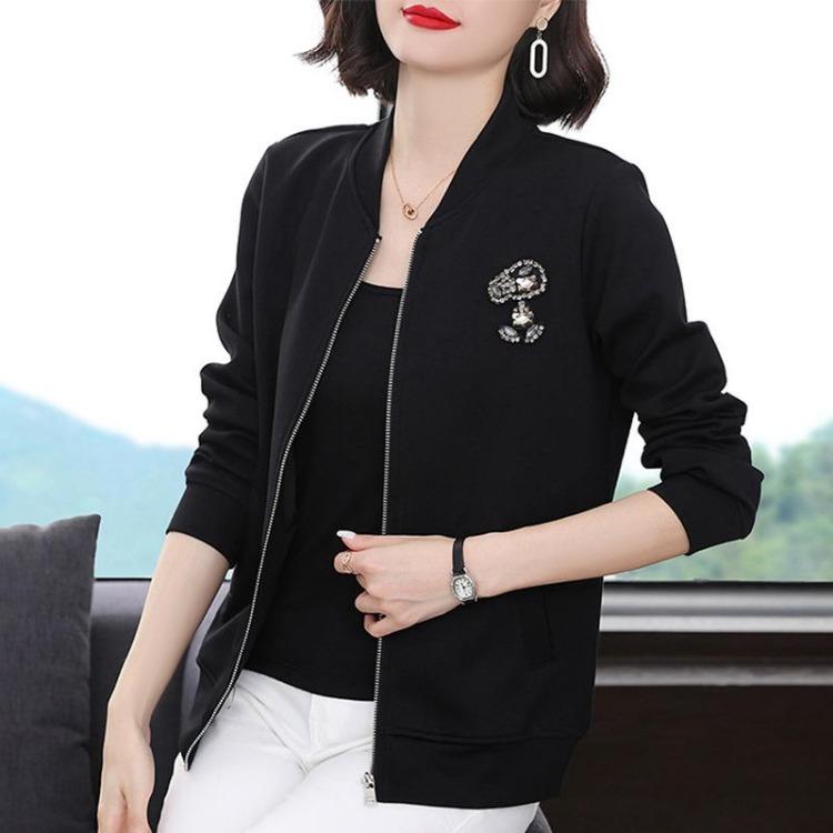 Women's Baseball Jersey Short Jacket Fashion Spring Autumn Trench Coat Small Mother New Clothing