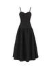 Kisserihe Bustier Shirred Dress_Black