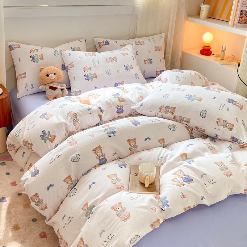 Home Comfort Cloud Cotton Four-piece Set Sheet Dormitory Three-piece Set