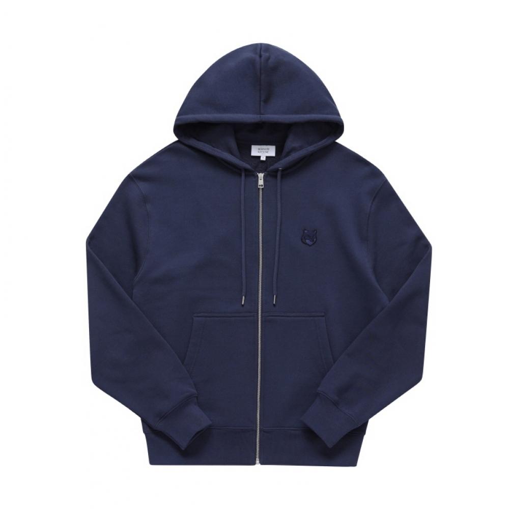 Maison Kitsune Mm00714km0321 P476 Bold Fox Head Patch Mens Hoodie Zip Up