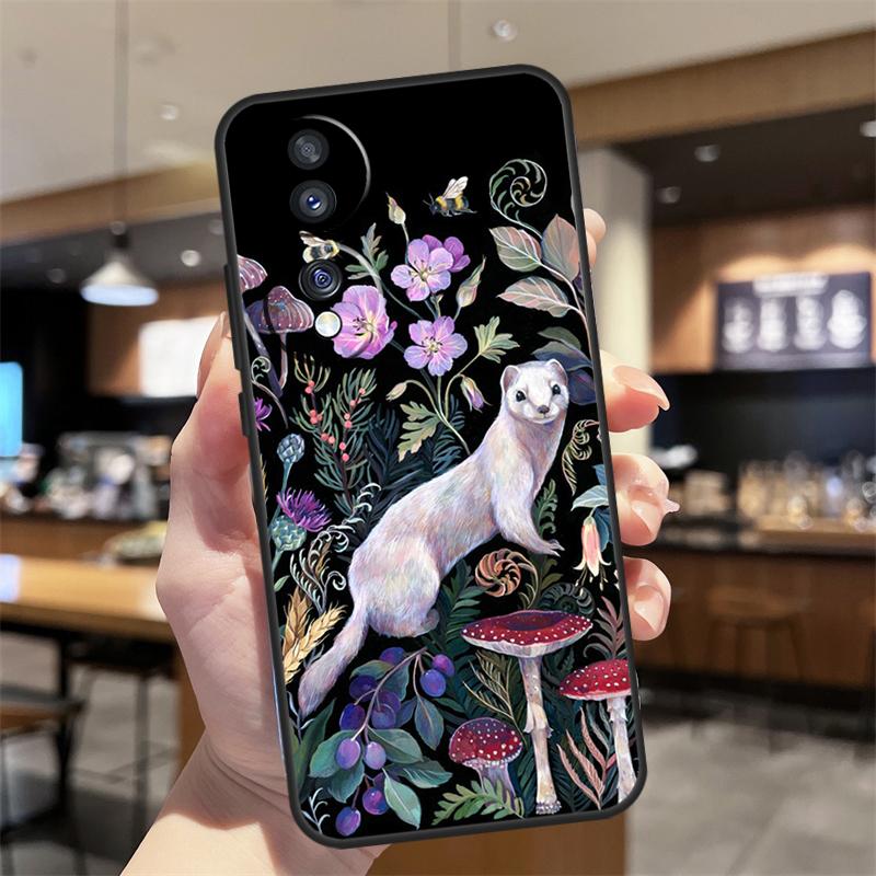Mushroom Forest Cover For Huawei P30 P50 Pro P20 P40 Lite P Smart 2019 Nova 5T Honor X9a 50 70 X7 X8 Case
