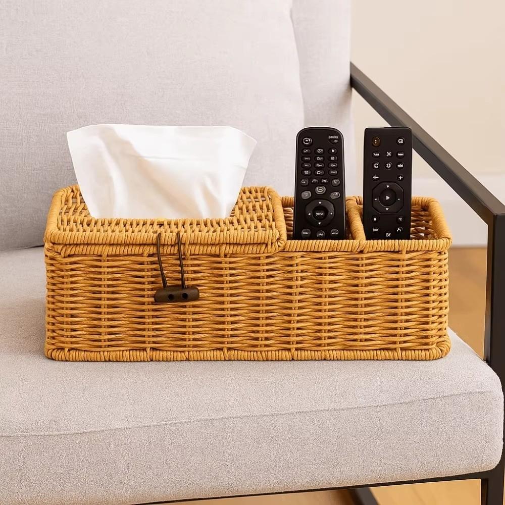 Woven Tissue Box Cover Breathable Design Tissue Dispenser New Paper Towel Holder Desktop