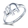 Silberner Damenring Elefant - 925 Silber verstellbar