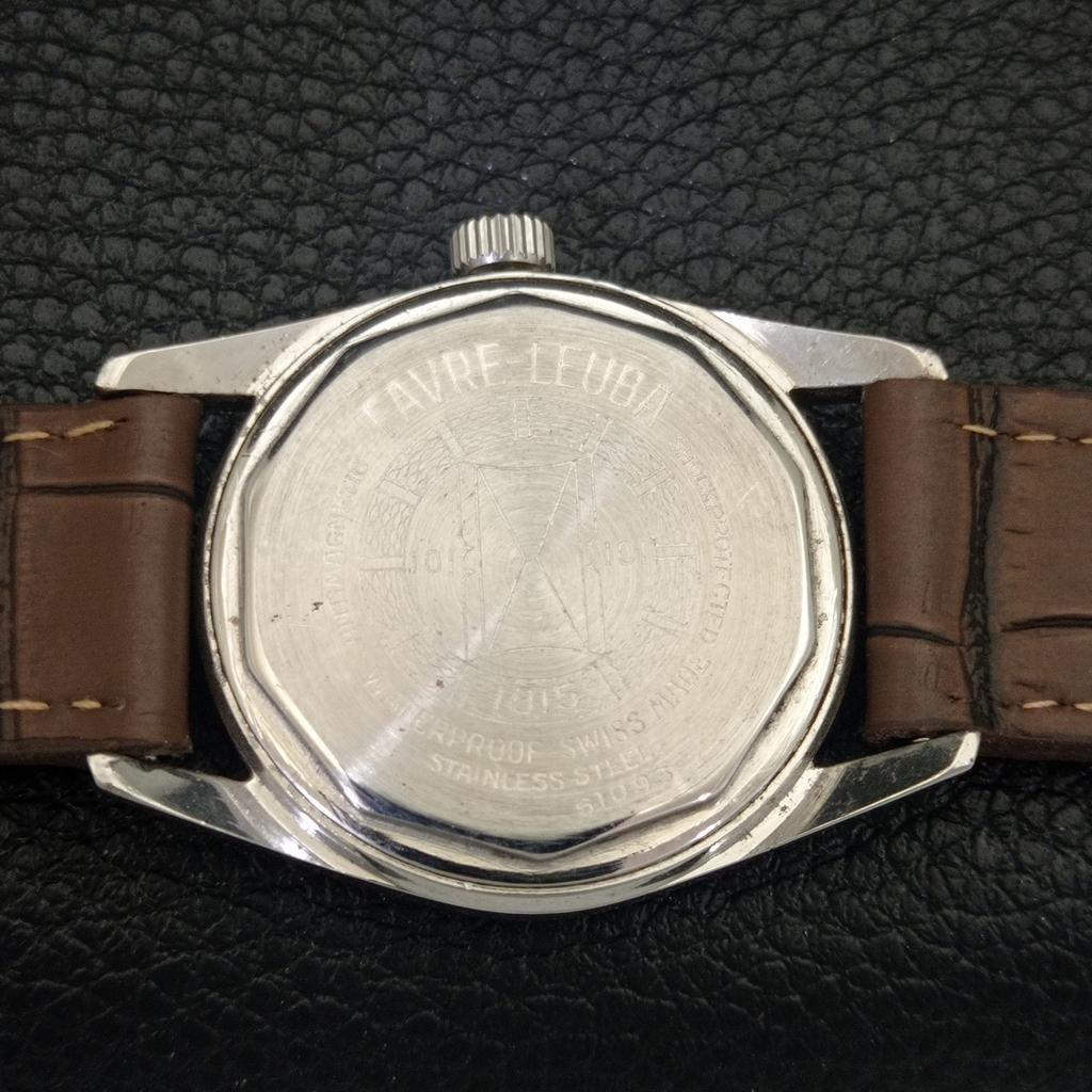 VINTAGE FAVRE LEUBA SEA CHIEF HAND-WINDING SWISS MENS WHITE DIAL WATCH A703811-1