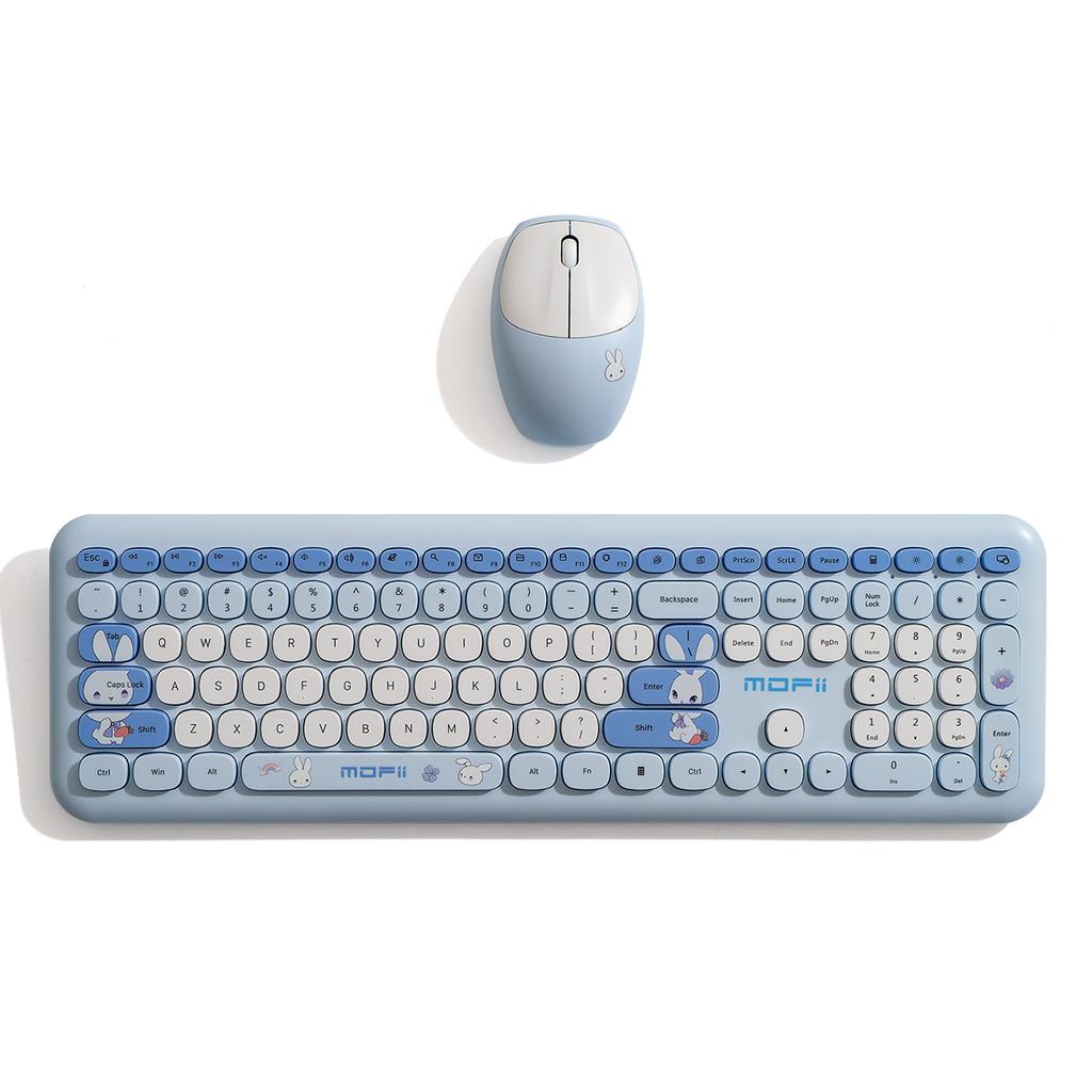 Mofii Wireless Keyboard and Mouse Set 110Key Full Size UltraSlim 2.4GHz 1200 Movement Speed USB