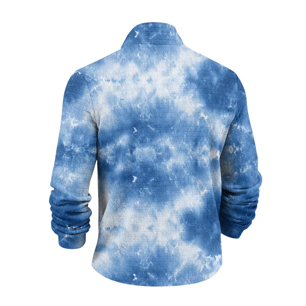 Herrstickad kvartsdragkedja med ståkrage