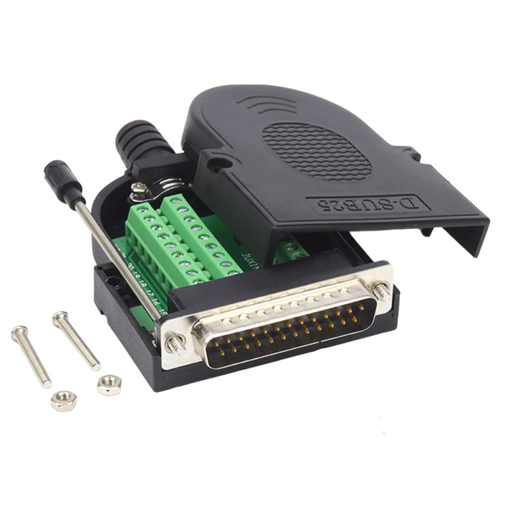 DB25 D SUB 25 Pin Female Male Adapter Copperded Contacts Industrial RS232 Joint Module Easy Mounting