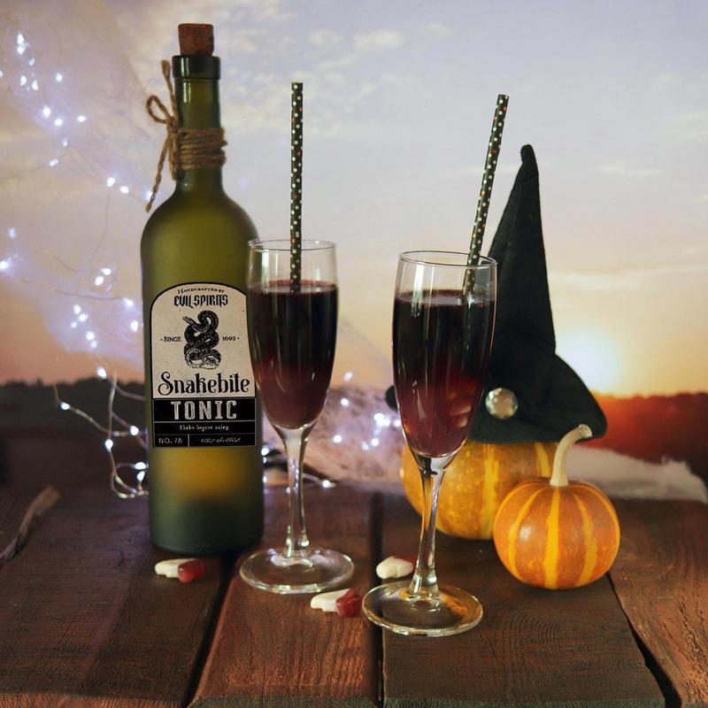 12 pezzi/set Etichette Adesive per Bottiglie di Vino di Halloween Adesivi per Bevande Teschio Pipistrello Pozioni Horror Bottiglie Adesivi Decorazioni di Halloween