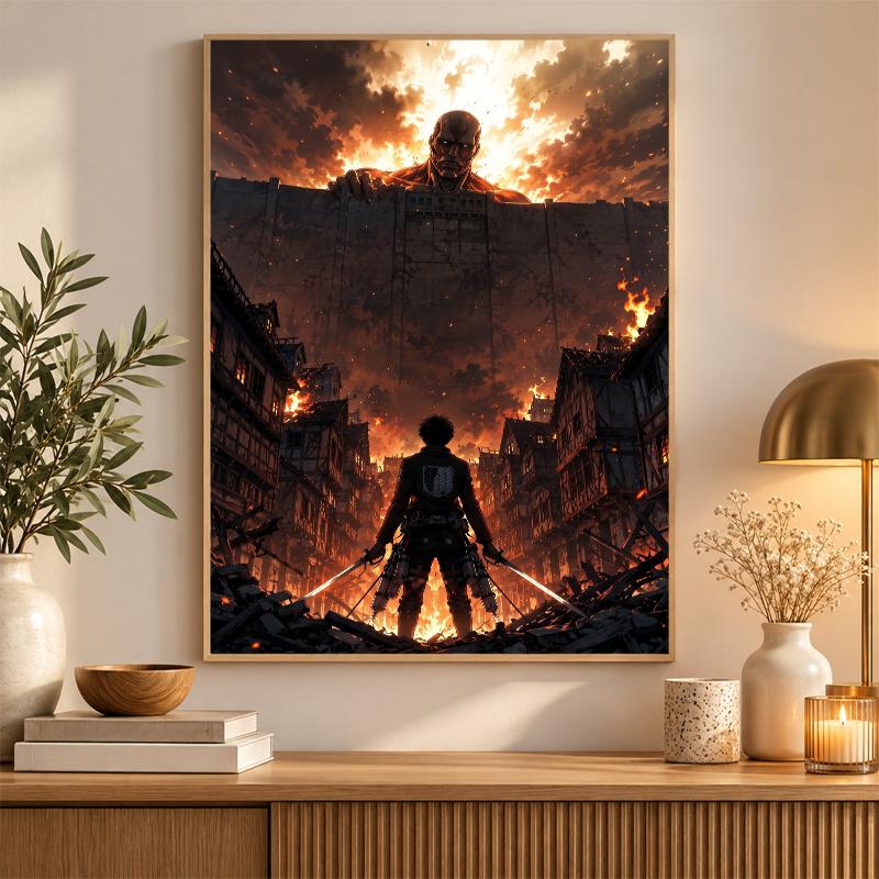 Attack on Titan Diamond Painting Kit 5D Full Drill DIY Diamond Mosaic Wall Art Home Decor