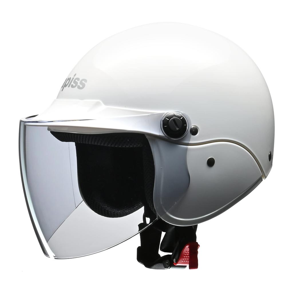 LEAD Motorcycle One Size Fits Fits Semi-Jet AP-603 Helmet, White, Most, 57-60cm