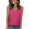 Summer European and American Popular Hollow V-neck Sleeveless Vest Top Women's Clothing