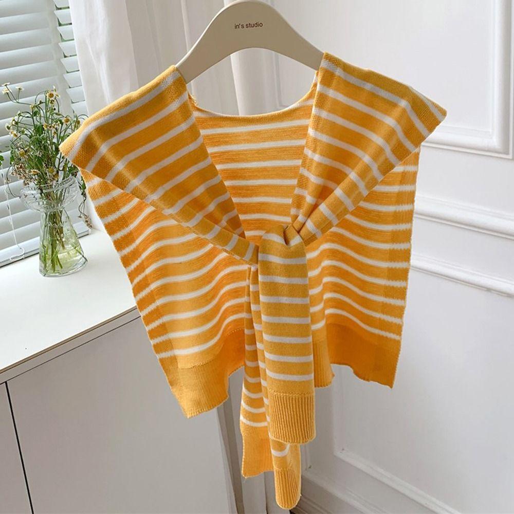 Für Frauen Kleider Dekoration Streifen Wickel Koreanischer Stil Schals Damen Wollschal Gestrickte Stola