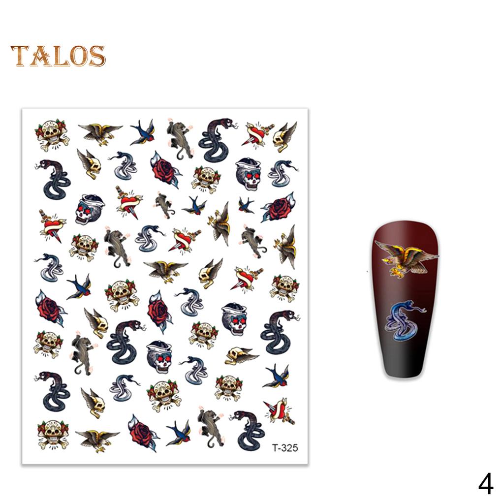 TNC Schlangenmuster, wasserfest, selbstklebend, Fingernagel-Kunst-Aufkleber, Dekor