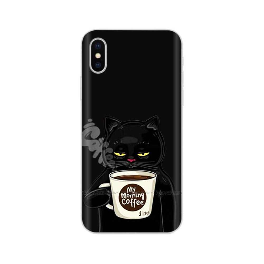 For iPhone X Case For iPhone Xs Case Fashion Soft Silicone Housing For iPhoneX Transparent Phone Back Covers Shell Flowers Coque