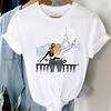 Flower Love Womens White Round Neck Short Sleeve Tshirt Graphic Fashion Base Shirt Polyester Fabric Top