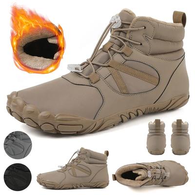 Fashion Winter Warm Snow Boots Non-Slip Jogging Sneakers Thickened Ankle Boots Waterproof High Top Barefoot Shoes for Travel Climbing