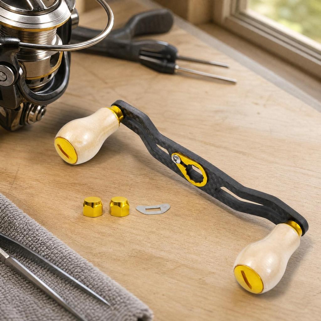 Fishing Reel Replacement Handle Lightweight with Wooden