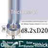 Außen-Ø 20mm Aluminiumlegierung Flache Unterlegscheibe Abstandshalter mit M6/M8/M10/M12 Innenloch - Metallwellenbuchse Isoliersäule.