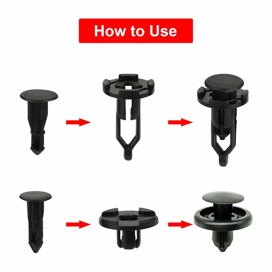 100 Pcs Panel Bumper Fender Push Rivets Fastener Clips Plastic For Toyota Lexus